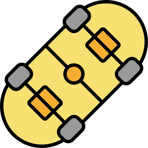 Skateboarding Generic Outline Color icon