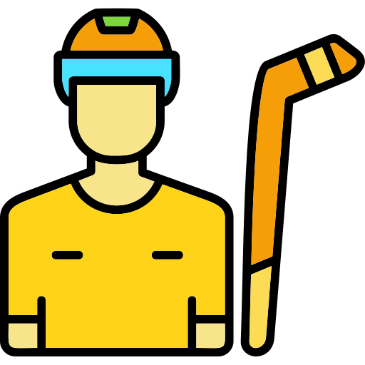 Hockey player Generic Outline Color icon