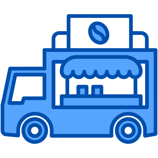 camion à café Generic Blue Icône