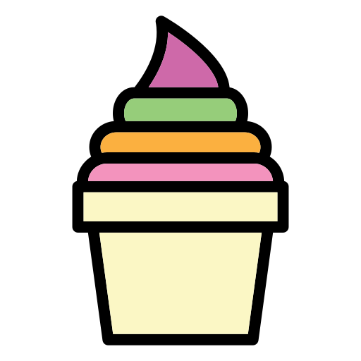 crème glacée Generic Outline Color Icône