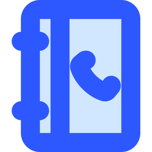 Phone book Generic Blue icon