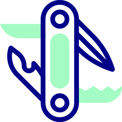 cuchillo suizo Detailed Mixed Lineal color icono