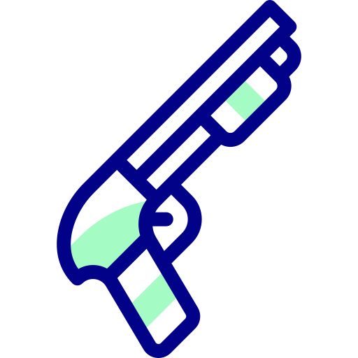 escopeta Detailed Mixed Lineal color icono