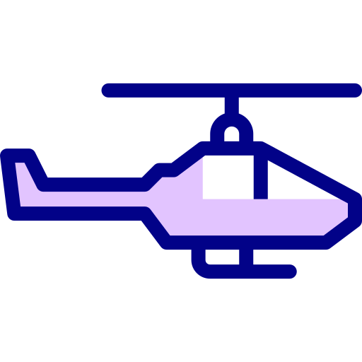 헬리콥터 Detailed Mixed Lineal color icon