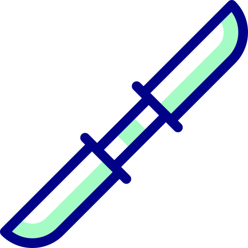 espada de doble filo Detailed Mixed Lineal color icono