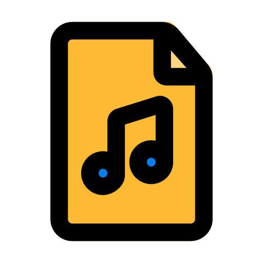 archivo de audio Generic Outline Color icono