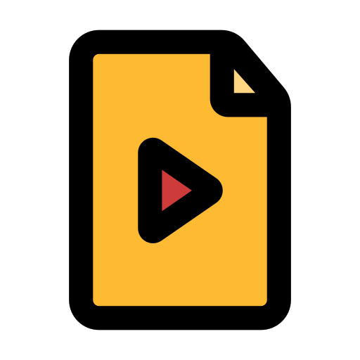 비디오 파일 Generic Outline Color icon