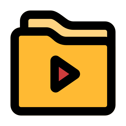 Video folder Generic Outline Color icon