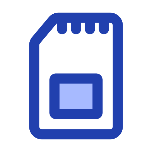 carte mémoire Generic Blue Icône