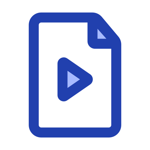 fichier vidéo Generic Blue Icône