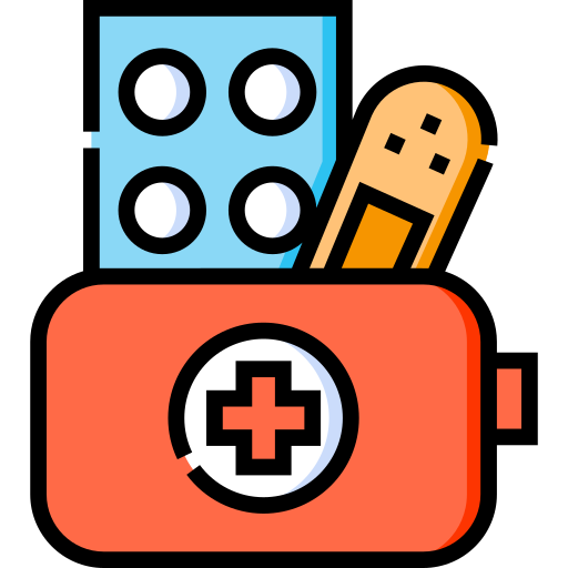 First aid kit Detailed Straight Lineal color icon
