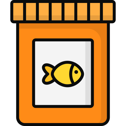 cibo per i pesci Generic Outline Color icona
