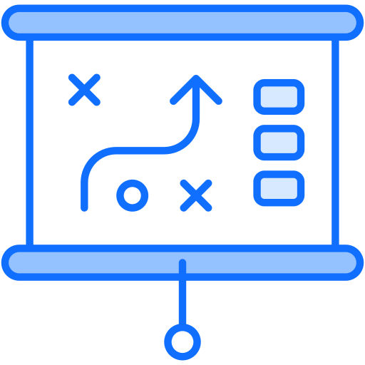 plan stratégique Generic Blue Icône