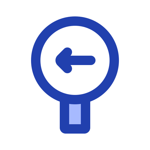 왼쪽 부호 Generic Blue icon