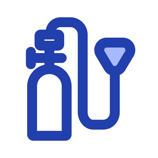 tubo de oxigeno Generic Blue icono
