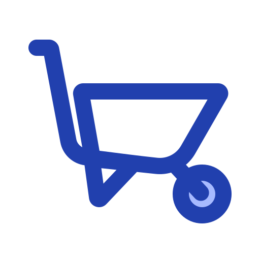 Wheelbarrow Generic Blue icon