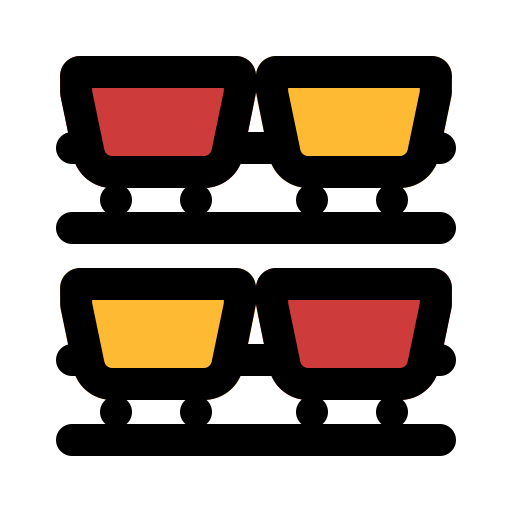 kolej żelazna Generic Outline Color ikona