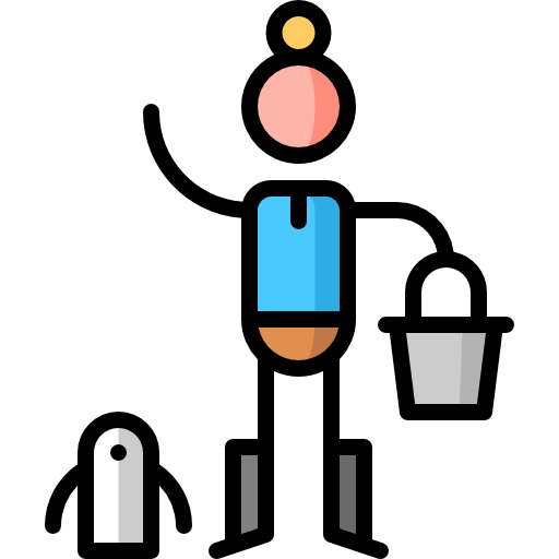Biologist Puppet Characters Lineal Color icon