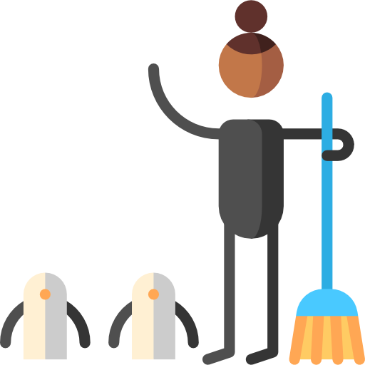 Cleaner Puppet Characters Flat icon