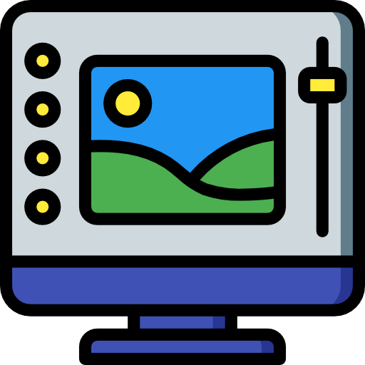 monitor Basic Miscellany Lineal Color icon