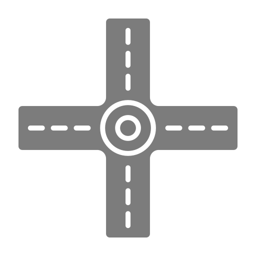 skrzyżowanie drogowe Generic Grey ikona