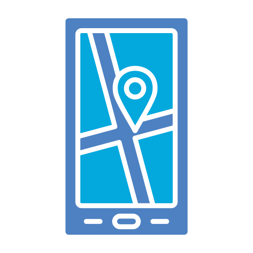 Mobile map Generic Blue icon