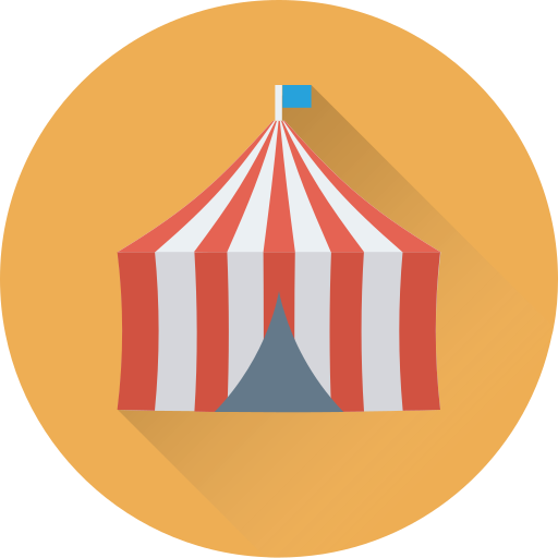 namiot cyrkowy Generic Flat ikona