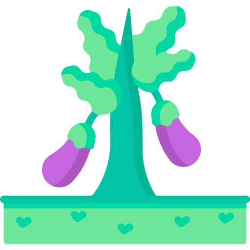 aubergine Special Flat icoon