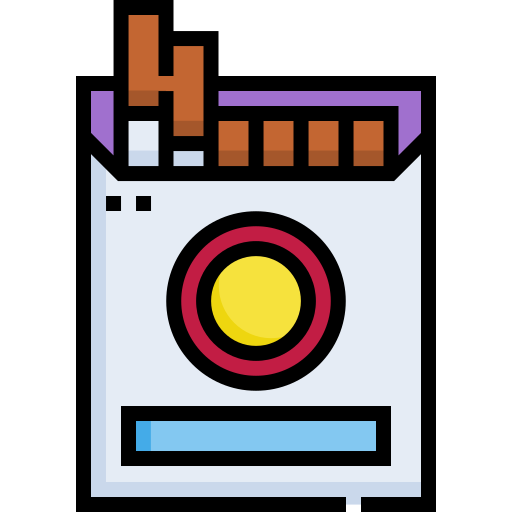 담배 Detailed Straight Lineal color icon