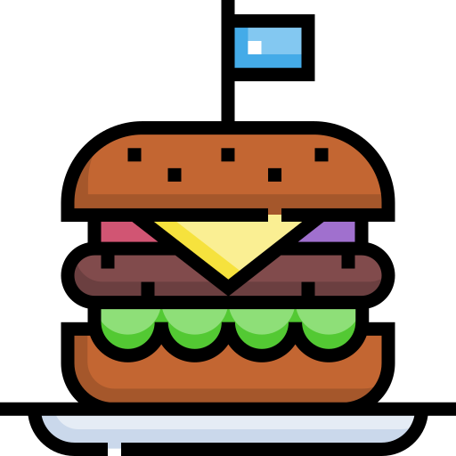 burger Detailed Straight Lineal color icon