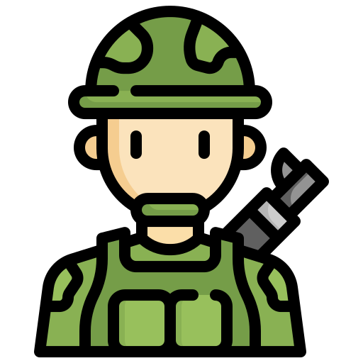 兵隊 Generic Outline Color icon