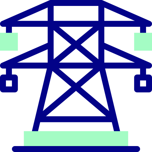 elektrischer turm Detailed Mixed Lineal color icon