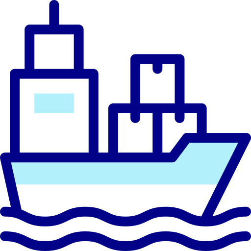 Грузовое судно Detailed Mixed Lineal color иконка