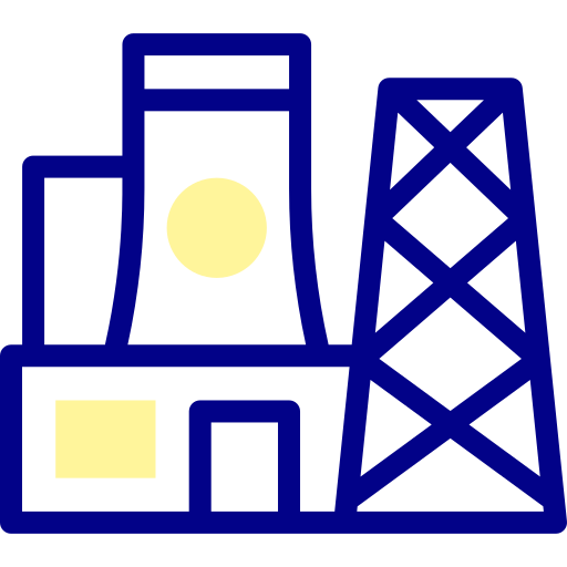 Электростанция Detailed Mixed Lineal color иконка