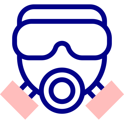 máscara de gás Detailed Mixed Lineal color Ícone