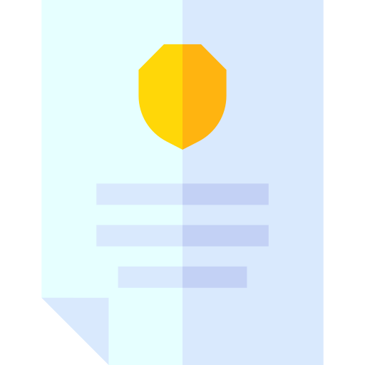 legalny dokument Basic Straight Flat ikona