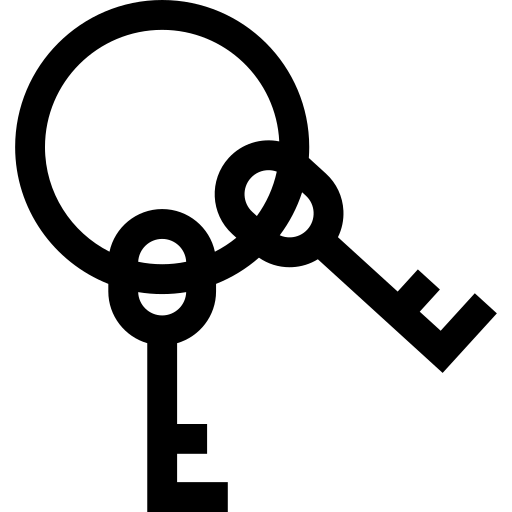 sleutels Basic Straight Lineal icoon