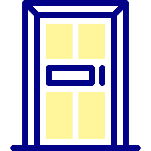 Дверь Detailed Mixed Lineal color иконка