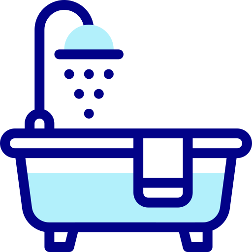 Bathtub Detailed Mixed Lineal color icon