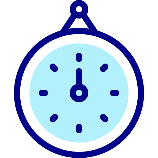 reloj de pared Detailed Mixed Lineal color icono