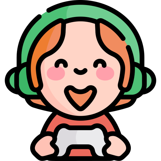 ゲーマー Kawaii Lineal color icon