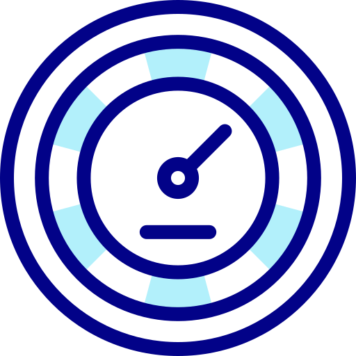 속도계 Detailed Mixed Lineal color icon