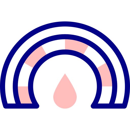 속도계 Detailed Mixed Lineal color icon