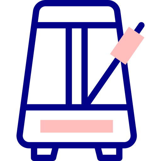 metrónomo Detailed Mixed Lineal color icono