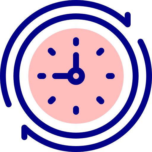 時間 Detailed Mixed Lineal color icon
