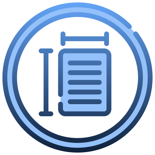 Paper size Generic Blue icon
