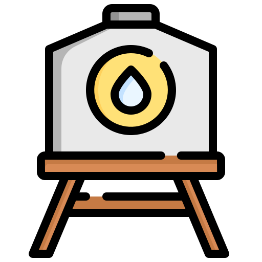 depósito de agua Generic Outline Color icono
