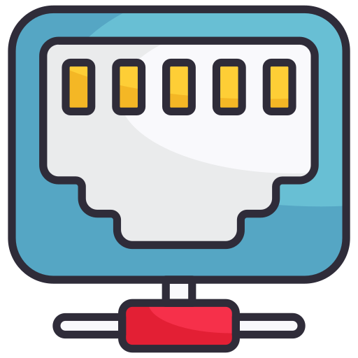 ethernet Generic Outline Color icon