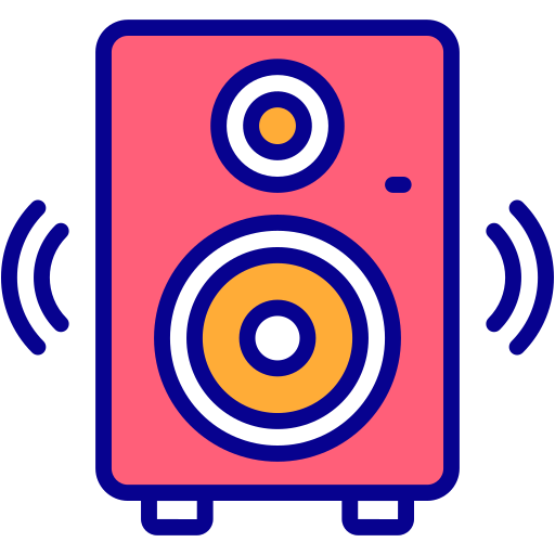 głośnik Generic Outline Color ikona