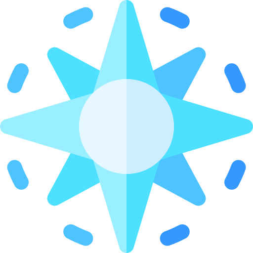 gwiazda północna Basic Rounded Flat ikona